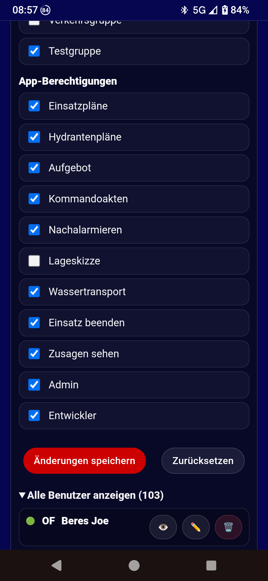 User / Berechtigungen